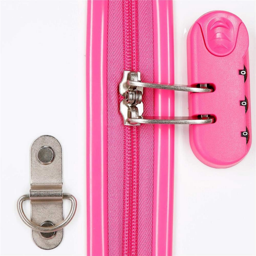 Trolley Cavalcabile 4 Ruote Minnie Enjoy The Day Bianco 50 cm