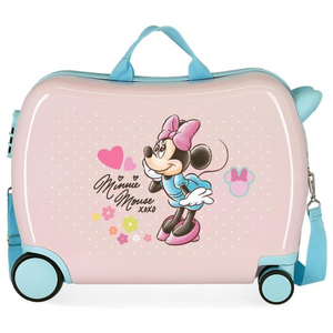 Trolley Cavalcabile 4 Ruote Minnie Imagine Rosa