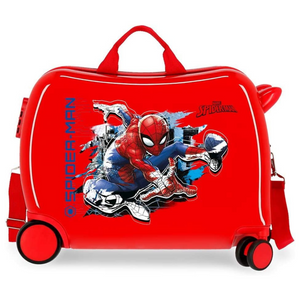 Trolley Cavalcabile 4 Ruote Spiderman Geo Rosso