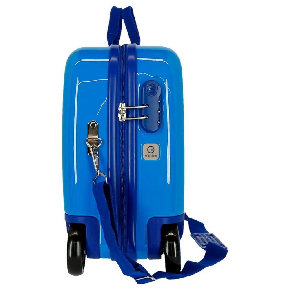 Trolley Cavalcabile 4 Ruote Spiderman Azzurro