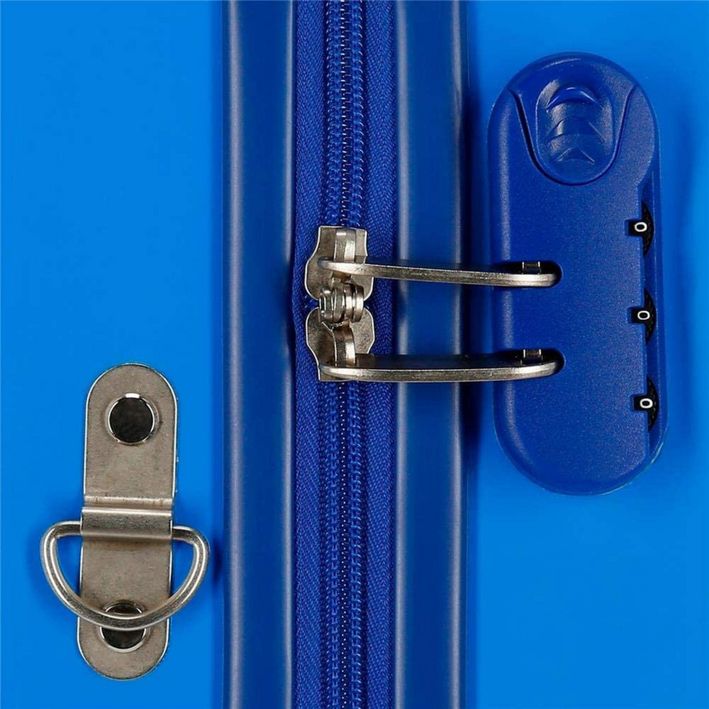 Trolley Cavalcabile 4 Ruote Spiderman Azzurro