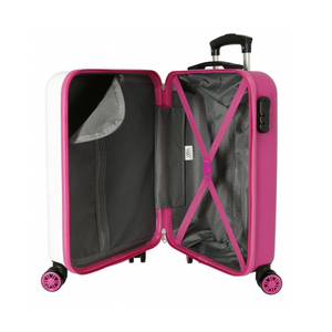 Trolley Rigido Minnie Enjoy The Day Bianco 55 cm