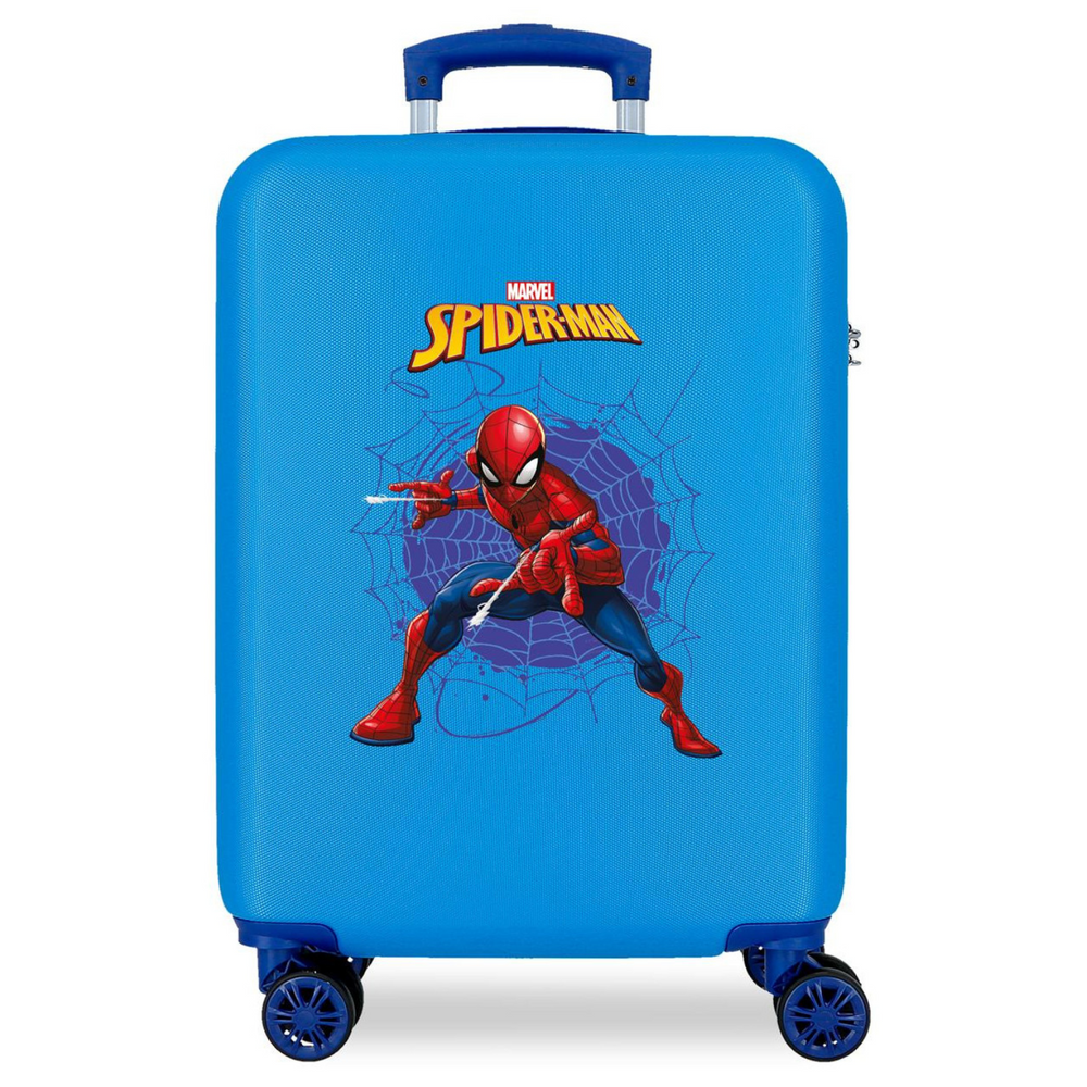 Trolley Rigido Spiderman Action Azzurro 55 cm