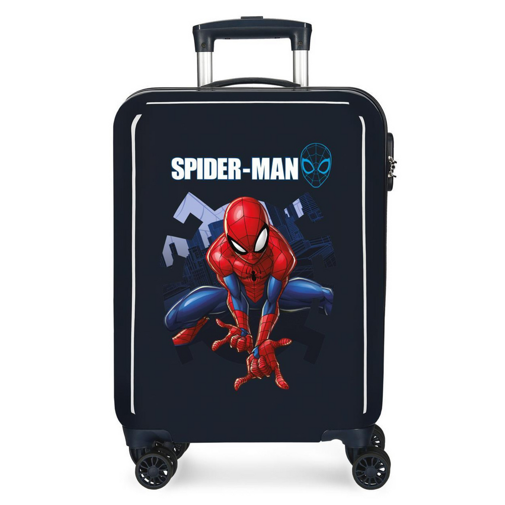 Trolley Rigido Spiderman Action Blu Navy 55 cm