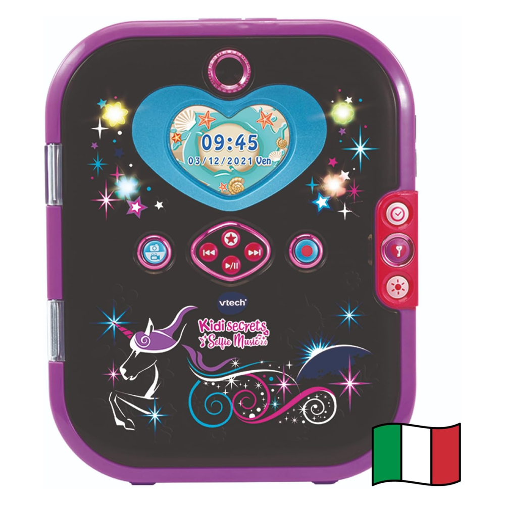 VTech Diario Segreto KidiSecrets Selfie Music 2.0 Nero