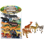 Busta animali della savana 12 pezzi