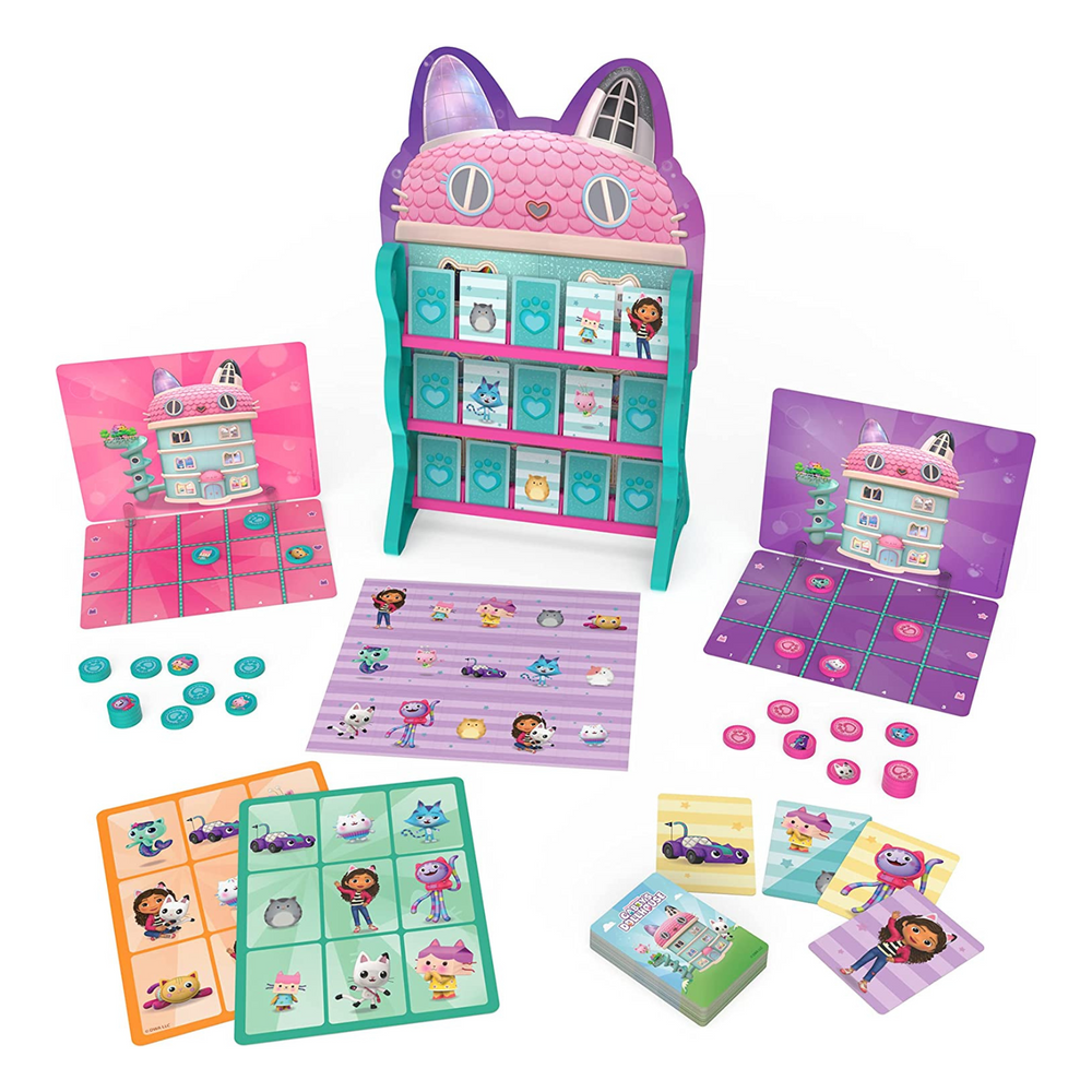 Gabby's Dollhouse con 8 giochi da tavolo classici