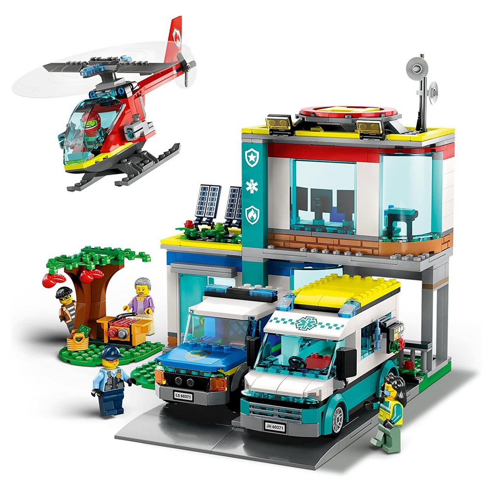 
                
                    Carica l&amp;#39;immagine nel visualizzatore della galleria, Lego City 60371 - Quartier generale veicoli d’emergenza
                
            