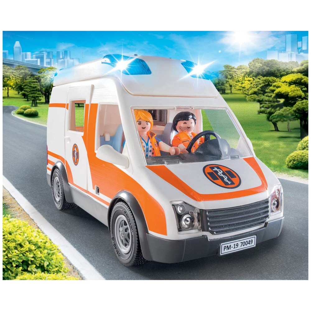 Playmobil 70049 - Ambulanza con luci lampeggianti