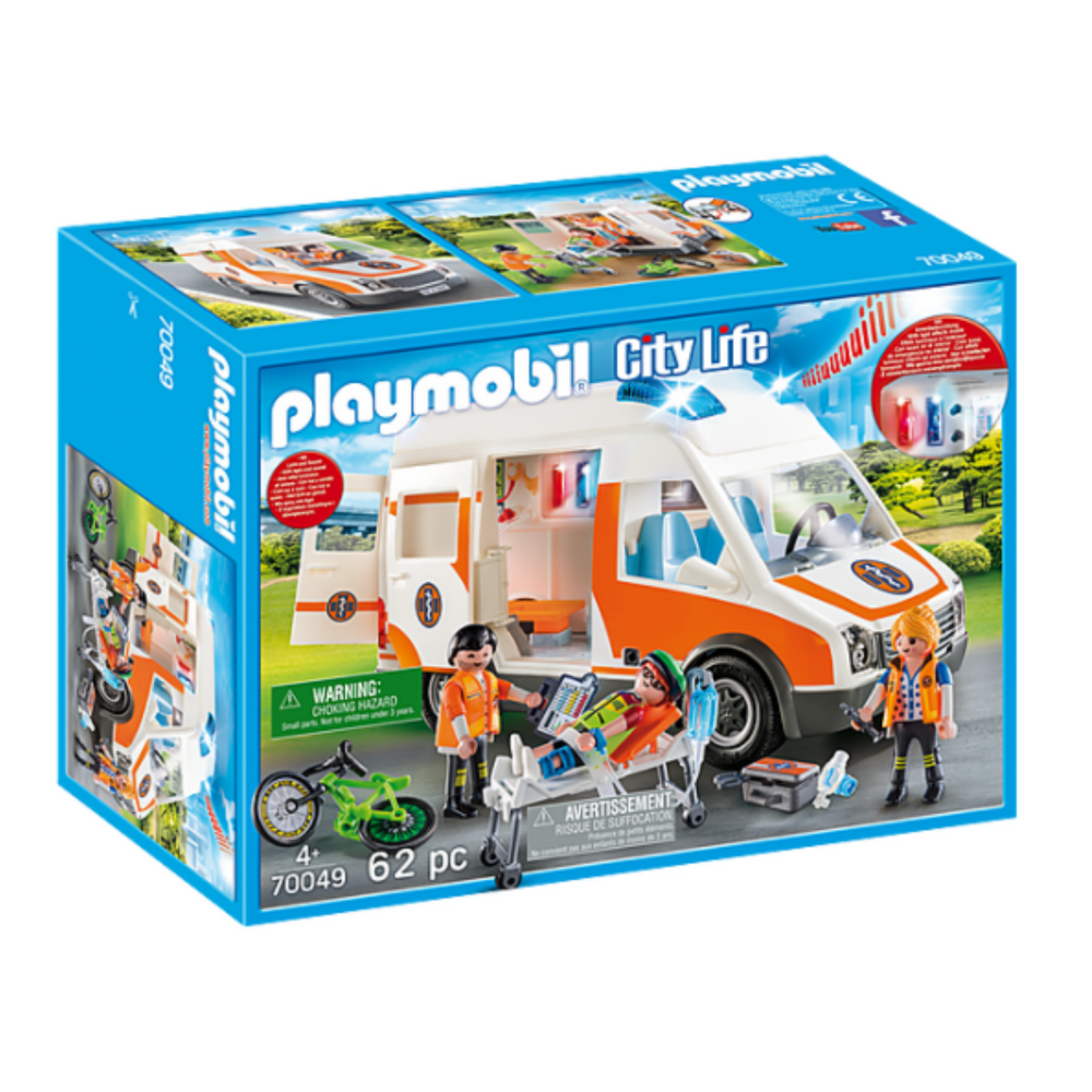 Playmobil 70049 - Ambulanza con luci lampeggianti