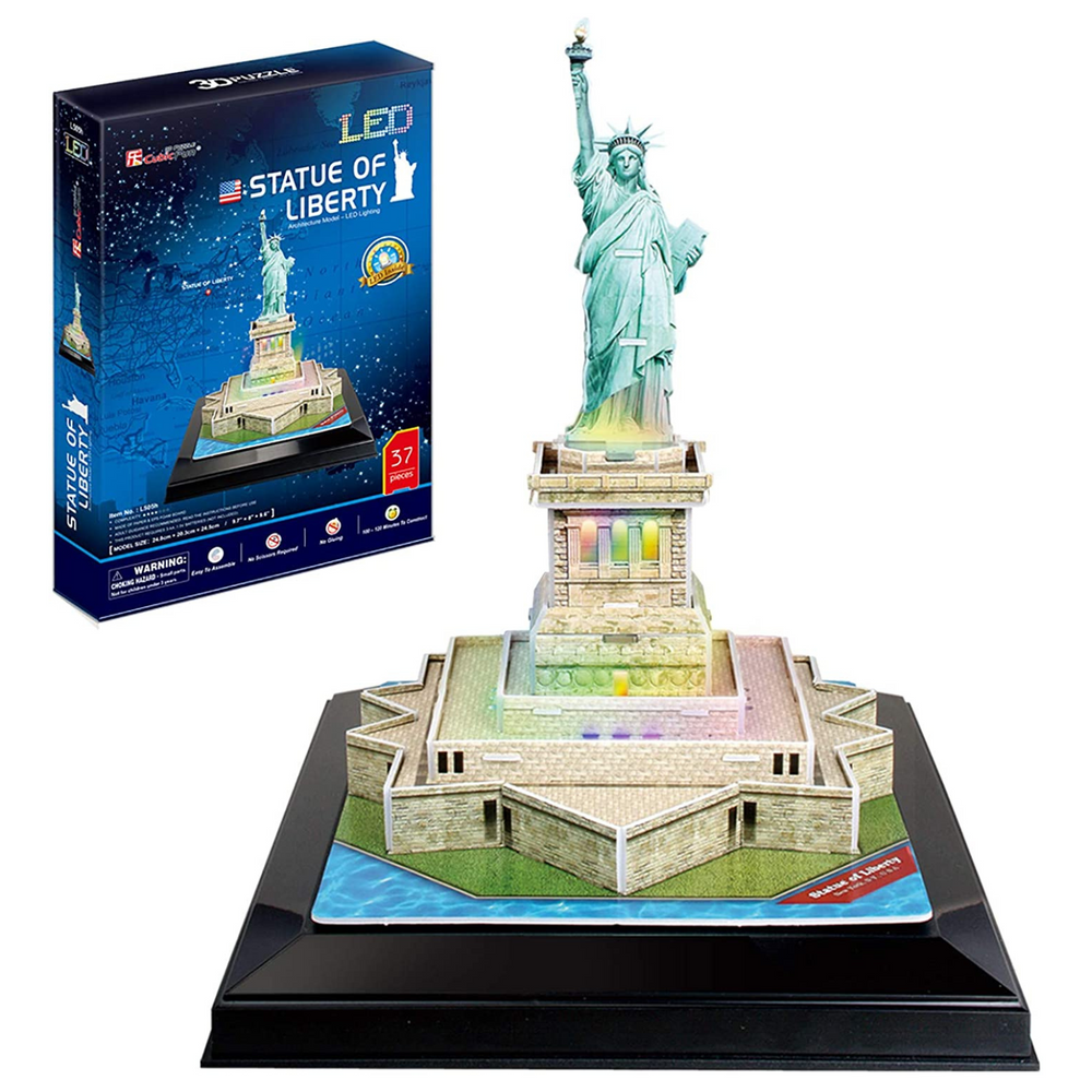 
                
                    Carica l&amp;#39;immagine nel visualizzatore della galleria, Puzzle 3D LED Statua della Libertà
                
            