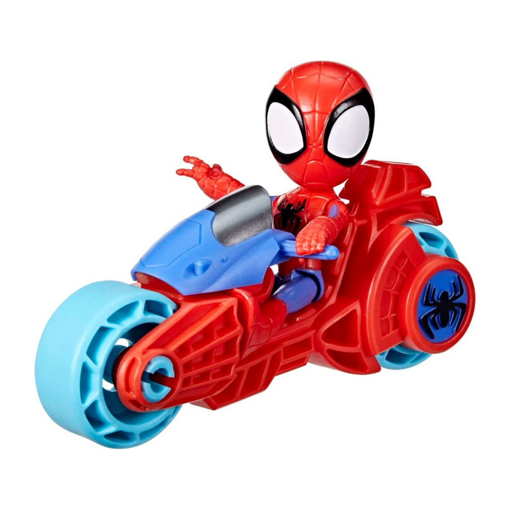 Spidey Personaggio Spiderman con Moto
