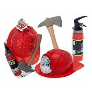 Set Pompiere con Casco ed Estintore